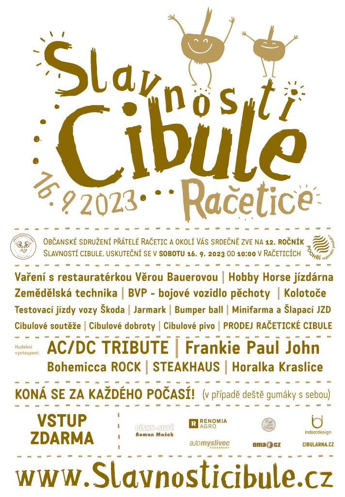 Plakát slavnosti cibule 2023 Račetice