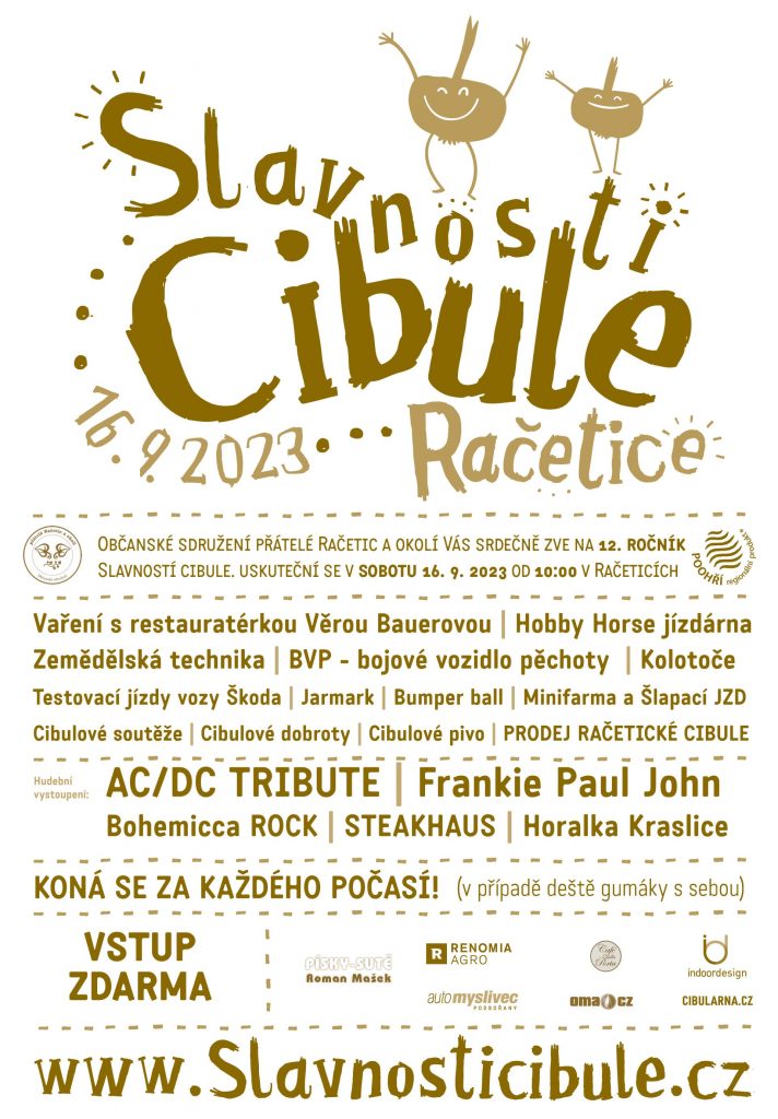 Plakát slavnosti cibule 2023 Račetice